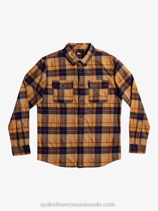 kinsale de zahăr brun cămașă cu mânecă lungă kinsale stretch XT6B1506 bărbați Quiksilver
