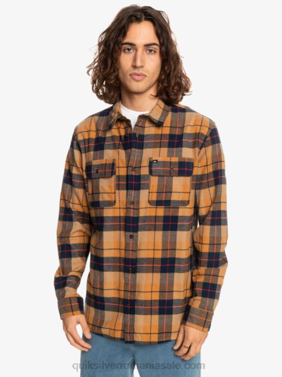 kinsale de zahăr brun cămașă cu mânecă lungă kinsale stretch XT6B1506 bărbați Quiksilver