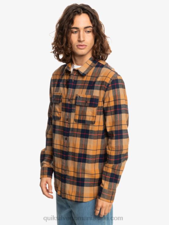 kinsale de zahăr brun cămașă cu mânecă lungă kinsale stretch XT6B1506 bărbați Quiksilver