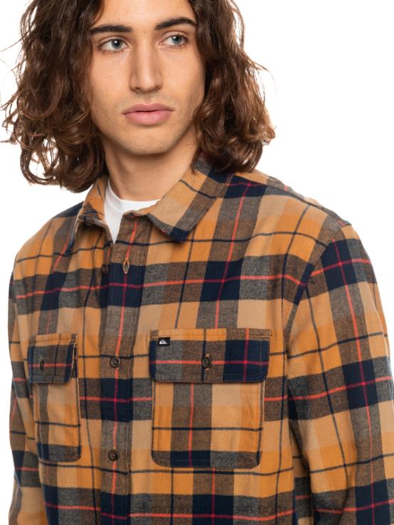 kinsale de zahăr brun cămașă cu mânecă lungă kinsale stretch XT6B1506 bărbați Quiksilver