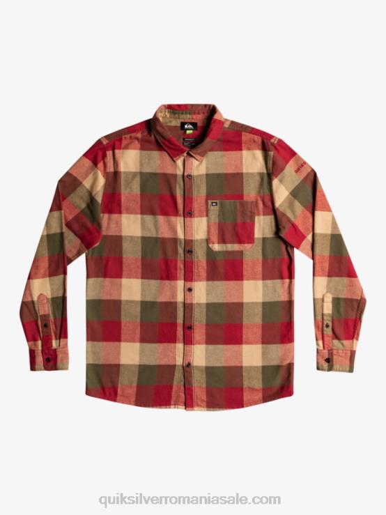 mamă de vin rubin cămașă de flanel cu mânecă lungă mama mucă XT6B1571 bărbați Quiksilver