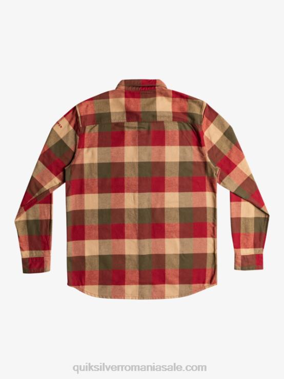 mamă de vin rubin cămașă de flanel cu mânecă lungă mama mucă XT6B1571 bărbați Quiksilver