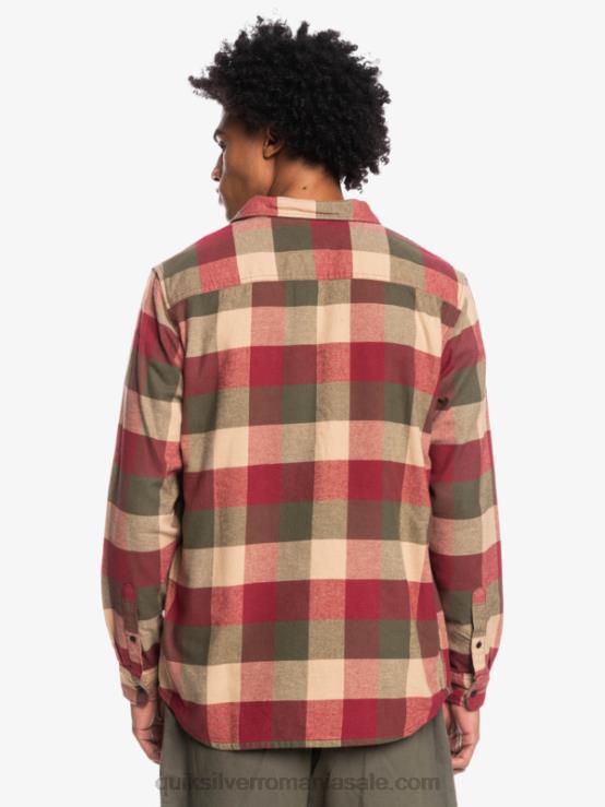 mamă de vin rubin cămașă de flanel cu mânecă lungă mama mucă XT6B1571 bărbați Quiksilver