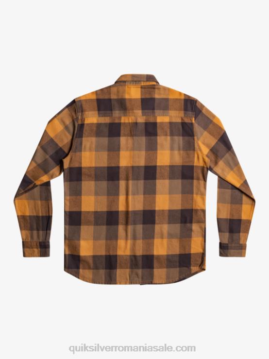 mușcă de zahăr brun cămașă de flanel cu mânecă lungă mama mucă XT6B1574 bărbați Quiksilver