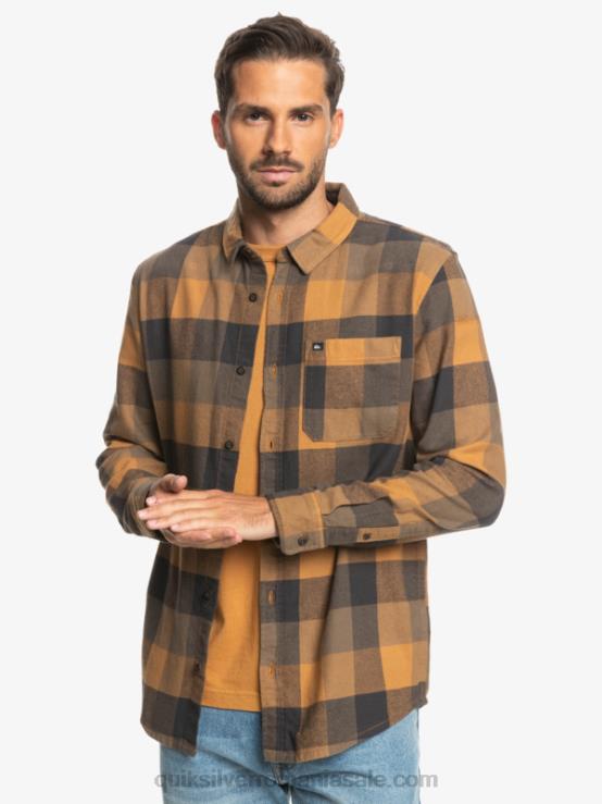 mușcă de zahăr brun cămașă de flanel cu mânecă lungă mama mucă XT6B1574 bărbați Quiksilver