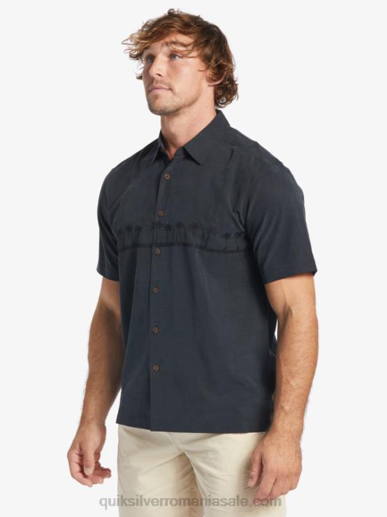 negru cămașă antirid premium waterman tahiti palms XT6B868 bărbați Quiksilver