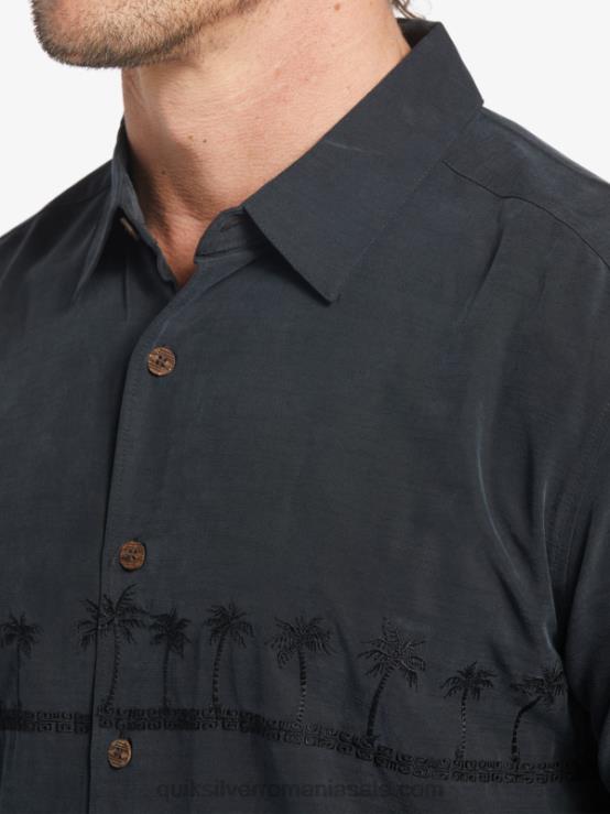 negru cămașă antirid premium waterman tahiti palms XT6B868 bărbați Quiksilver