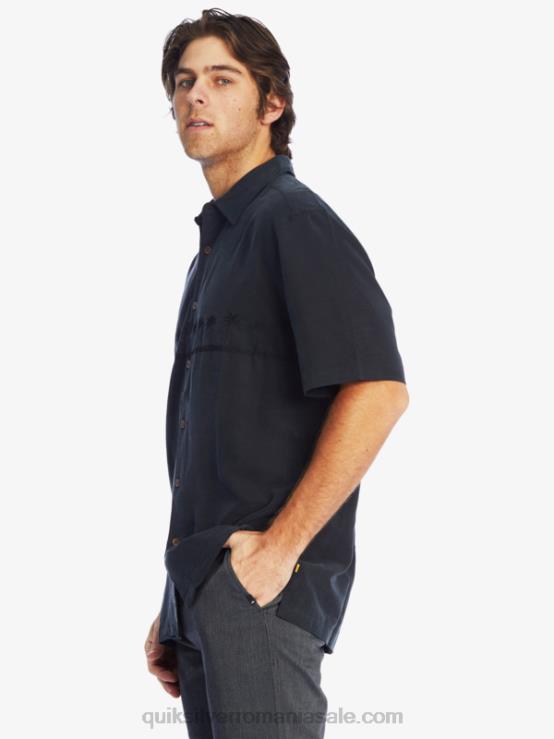 negru cămașă antirid premium waterman tahiti palms XT6B868 bărbați Quiksilver