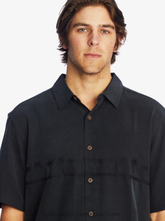 negru cămașă antirid premium waterman tahiti palms XT6B868 bărbați Quiksilver