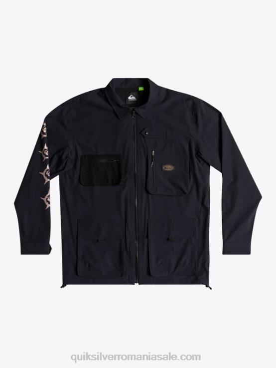negru cămașă cu mânecă lungă sub cer XT6B1717 bărbați Quiksilver