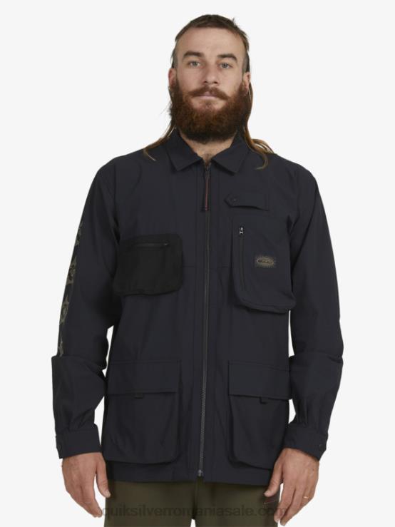 negru cămașă cu mânecă lungă sub cer XT6B1717 bărbați Quiksilver