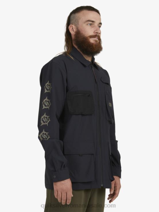 negru cămașă cu mânecă lungă sub cer XT6B1717 bărbați Quiksilver