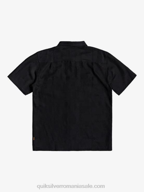 negru cămașă cu mânecă scurtă waterman Kelpies Bay XT6B1357 bărbați Quiksilver