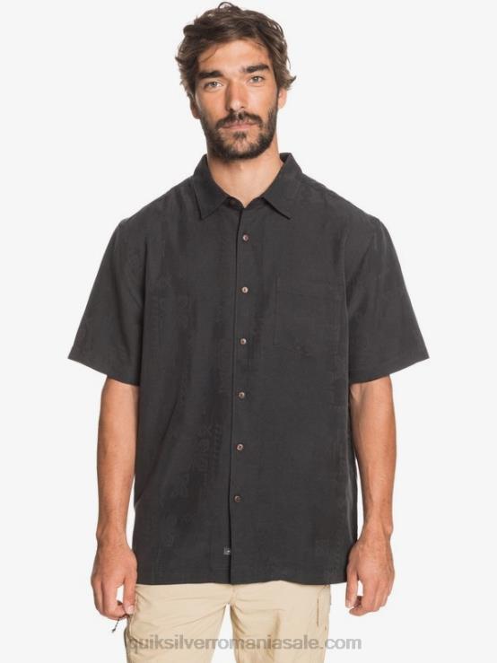 negru cămașă cu mânecă scurtă waterman Kelpies Bay XT6B1357 bărbați Quiksilver