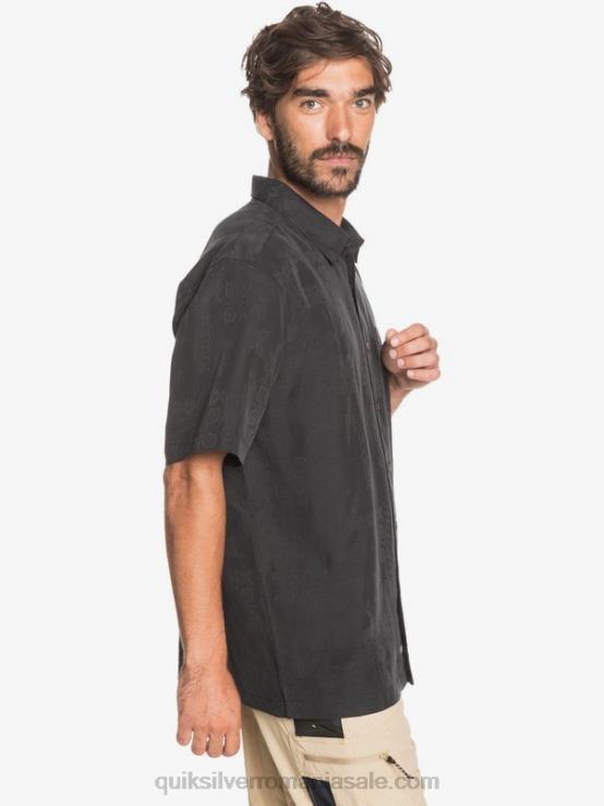 negru cămașă cu mânecă scurtă waterman Kelpies Bay XT6B1357 bărbați Quiksilver
