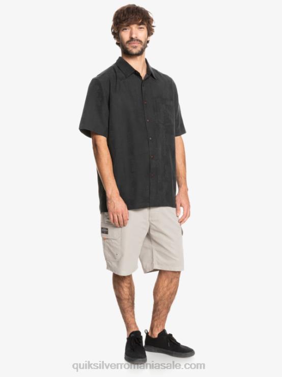 negru cămașă cu mânecă scurtă waterman Kelpies Bay XT6B1357 bărbați Quiksilver