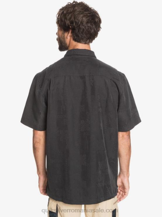 negru cămașă cu mânecă scurtă waterman Kelpies Bay XT6B1357 bărbați Quiksilver