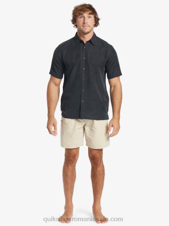 negru cămașă cu mânecă scurtă waterman manele bay XT6B798 bărbați Quiksilver