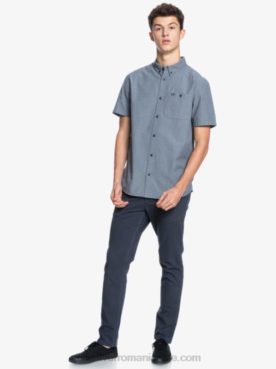 negru cămașă winfall cu mânecă scurtă XT6B376 bărbați Quiksilver