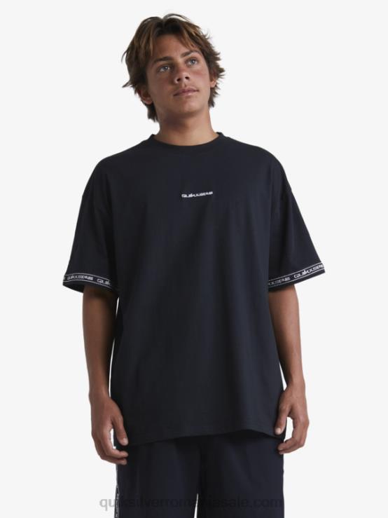 negru tricou anilor 90 XT6B1865 bărbați Quiksilver x Stab