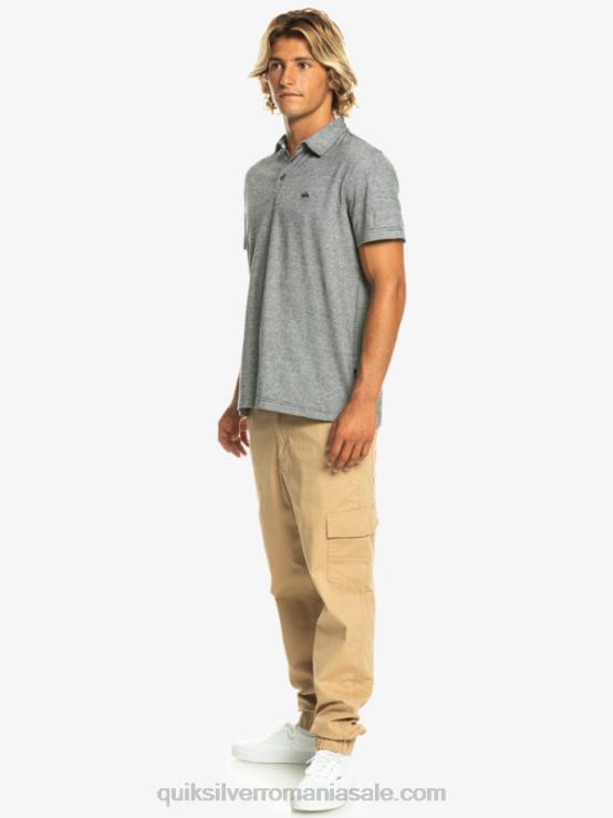 negru tricou polo cu mânecă scurtă sunset cruise XT6B476 bărbați Quiksilver
