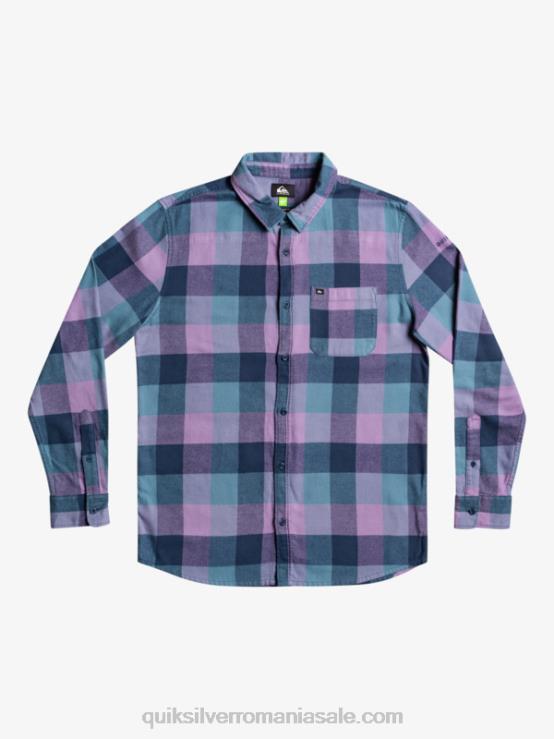 însemne albastră mamă cămașă de flanel cu mânecă lungă mama mucă XT6B1572 bărbați Quiksilver