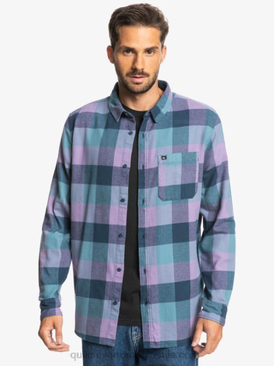 însemne albastră mamă cămașă de flanel cu mânecă lungă mama mucă XT6B1572 bărbați Quiksilver