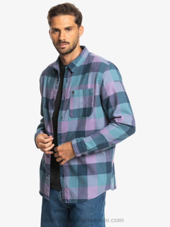 însemne albastră mamă cămașă de flanel cu mânecă lungă mama mucă XT6B1572 bărbați Quiksilver