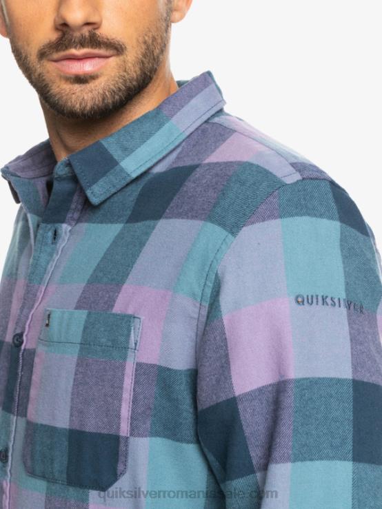 însemne albastră mamă cămașă de flanel cu mânecă lungă mama mucă XT6B1572 bărbați Quiksilver