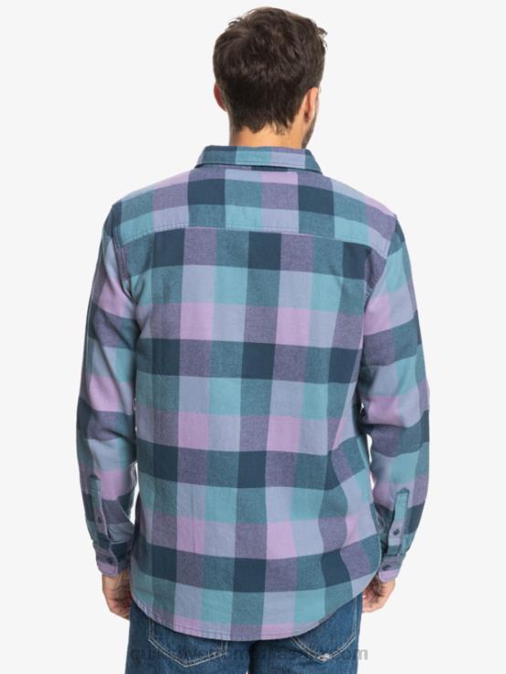 însemne albastră mamă cămașă de flanel cu mânecă lungă mama mucă XT6B1572 bărbați Quiksilver