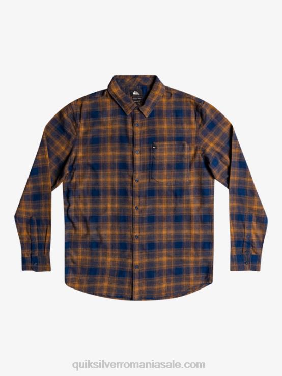 însemne albastre ganaway cămașă de flanel elastic ganaway cu mâneci lungi XT6B1767 bărbați Quiksilver
