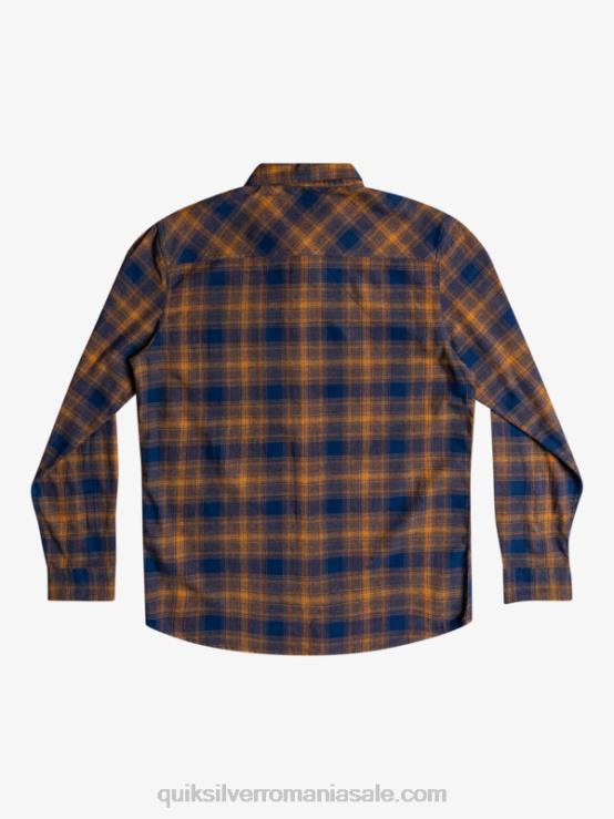 însemne albastre ganaway cămașă de flanel elastic ganaway cu mâneci lungi XT6B1767 bărbați Quiksilver