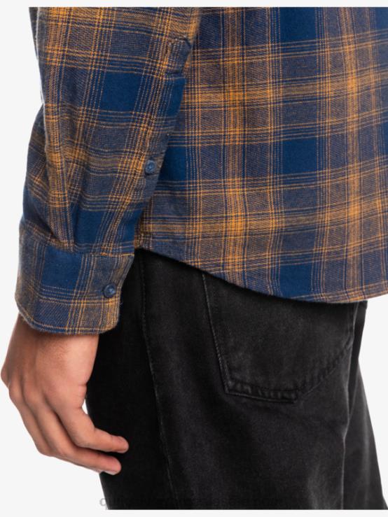 însemne albastre ganaway cămașă de flanel elastic ganaway cu mâneci lungi XT6B1767 bărbați Quiksilver