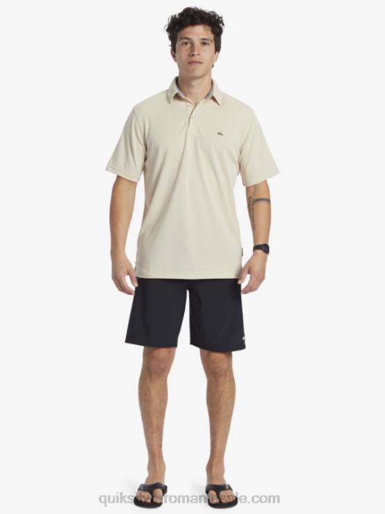 orez brun tricou polo waterman cu mânecă scurtă XT6B95 bărbați Quiksilver