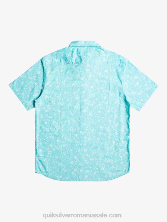 puf moale albastru cer cămașă cu mânecă scurtă moale XT6B1230 bărbați Quiksilver