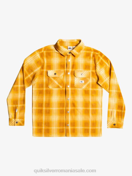 shadowplaid de zahăr brun cămașă de flanel cu mânecă lungă zilele de surf XT6B1555 bărbați Quiksilver