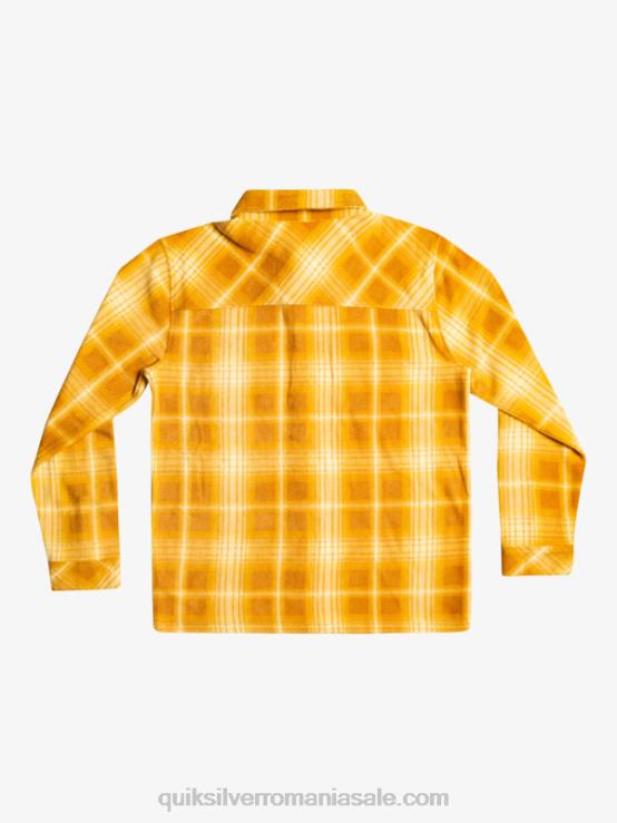 shadowplaid de zahăr brun cămașă de flanel cu mânecă lungă zilele de surf XT6B1555 bărbați Quiksilver