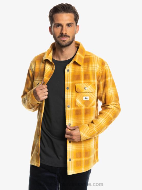 shadowplaid de zahăr brun cămașă de flanel cu mânecă lungă zilele de surf XT6B1555 bărbați Quiksilver