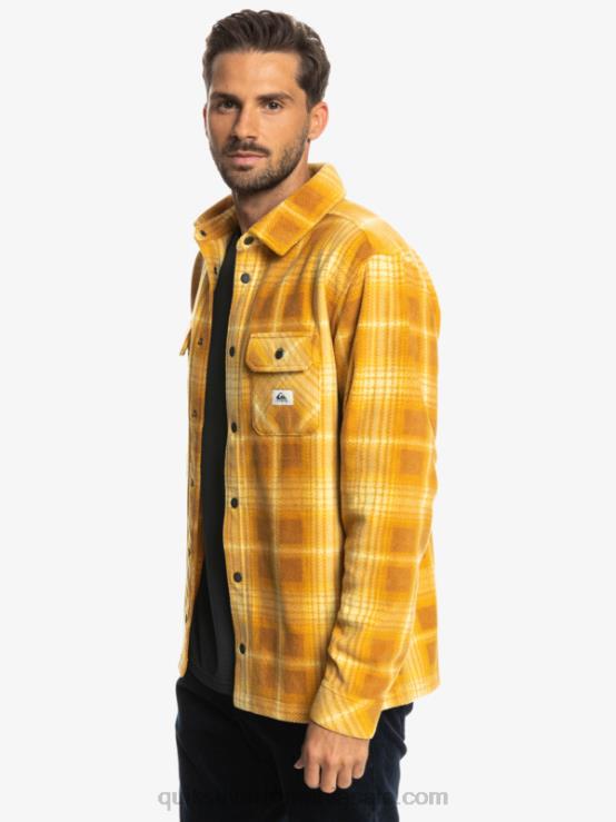 shadowplaid de zahăr brun cămașă de flanel cu mânecă lungă zilele de surf XT6B1555 bărbați Quiksilver