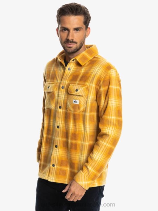 shadowplaid de zahăr brun cămașă de flanel cu mânecă lungă zilele de surf XT6B1555 bărbați Quiksilver