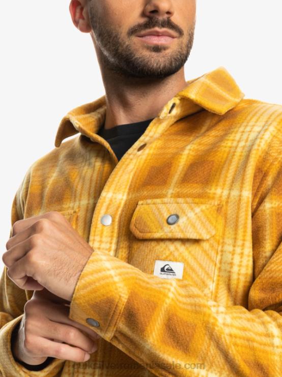 shadowplaid de zahăr brun cămașă de flanel cu mânecă lungă zilele de surf XT6B1555 bărbați Quiksilver