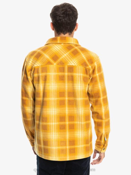 shadowplaid de zahăr brun cămașă de flanel cu mânecă lungă zilele de surf XT6B1555 bărbați Quiksilver