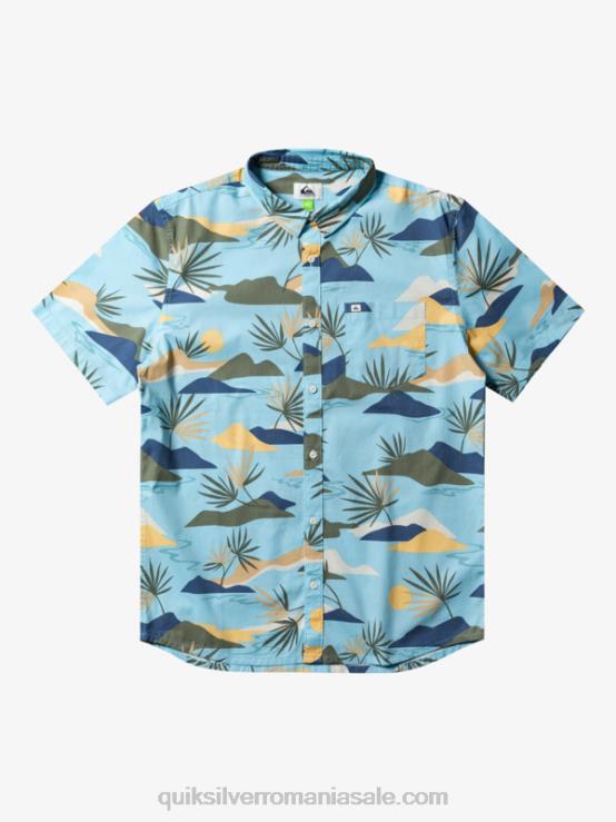 sky blue slow daze ss cămașă cu mânecă scurtă amețită XT6B665 bărbați Quiksilver