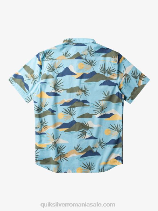 sky blue slow daze ss cămașă cu mânecă scurtă amețită XT6B665 bărbați Quiksilver