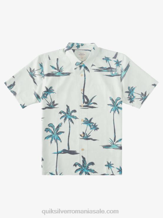 subtil verde mare briza cămașă hawaiană cu mânecă scurtă waterman sea breezer XT6B1500 bărbați Quiksilver