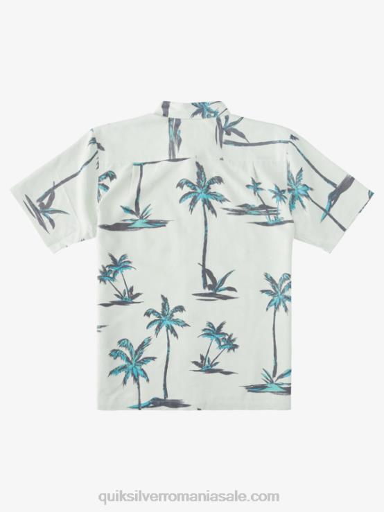 subtil verde mare briza cămașă hawaiană cu mânecă scurtă waterman sea breezer XT6B1500 bărbați Quiksilver