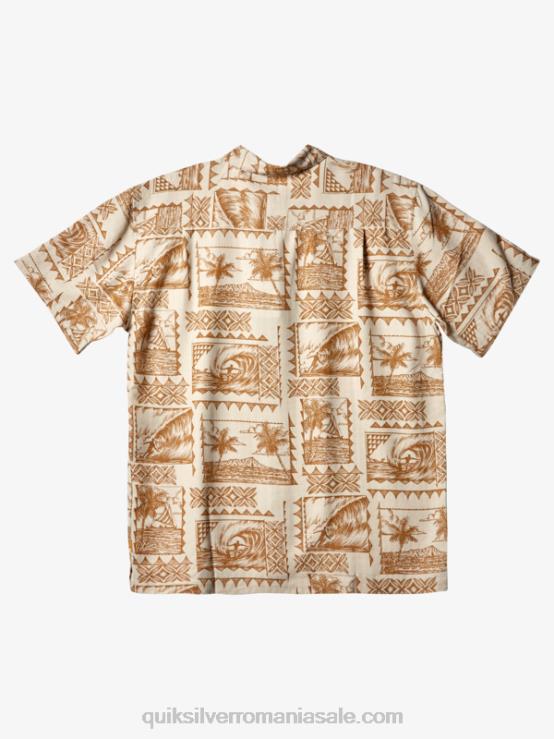 surf tripppers cu orez brun cămașă cu mânecă scurtă waterman surf trippers XT6B432 bărbați Quiksilver