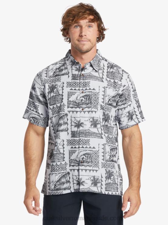 surf tripppers negri cămașă cu mânecă scurtă waterman surf trippers XT6B433 bărbați Quiksilver