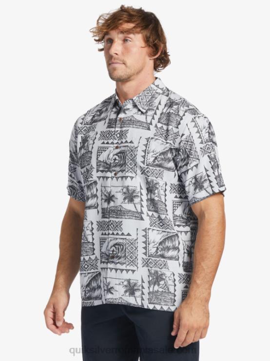surf tripppers negri cămașă cu mânecă scurtă waterman surf trippers XT6B433 bărbați Quiksilver