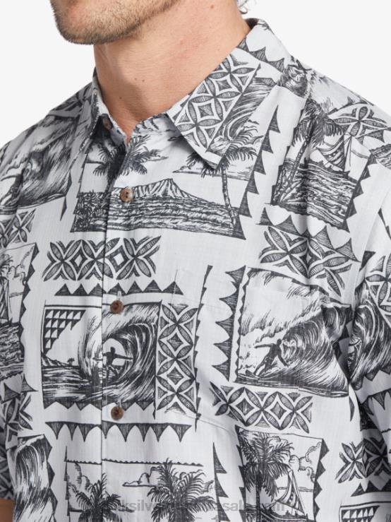 surf tripppers negri cămașă cu mânecă scurtă waterman surf trippers XT6B433 bărbați Quiksilver